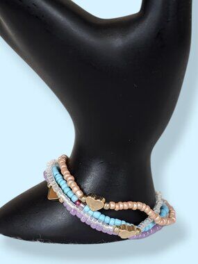 (2/$20) Set of 4 Pastel Stretch Bracelets
